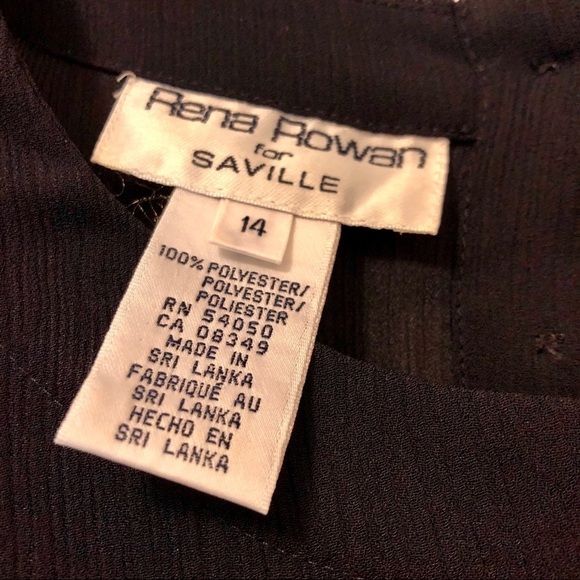 Vintage 90s Crinkle Blouse: Rena Rowan Navy Button-Back Top, Plus Size 14 - Picture 10 of 16